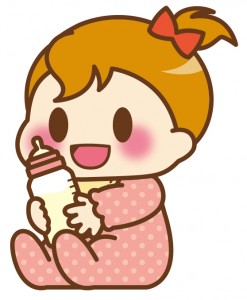 赤ちゃん女_おすわりミルク
